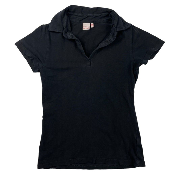 Influx Tops - Influx Polo Shirt Women's Size 34/36 Black Golf Performance Short Sleeve Collar